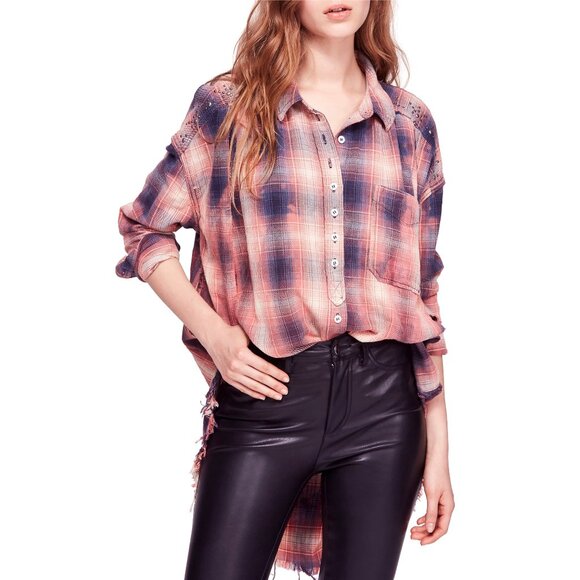 Free People Tops - Free People, Take On Me Buttondown, Red, Size XS, NWT